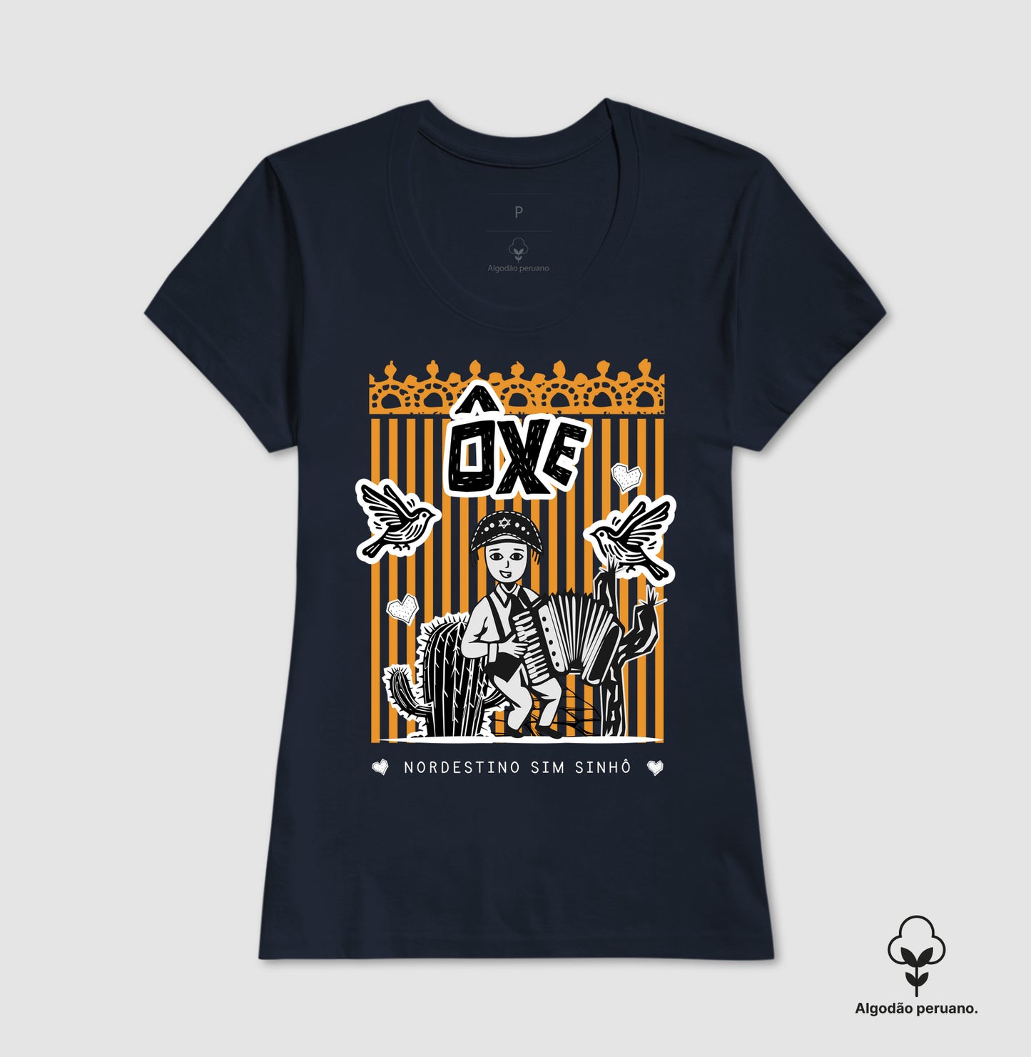 Camiseta em Algodão Peruano Básica Nordestino