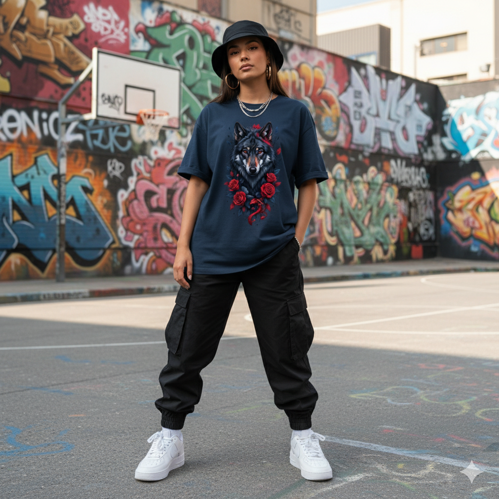 Camiseta Wolf Oversized