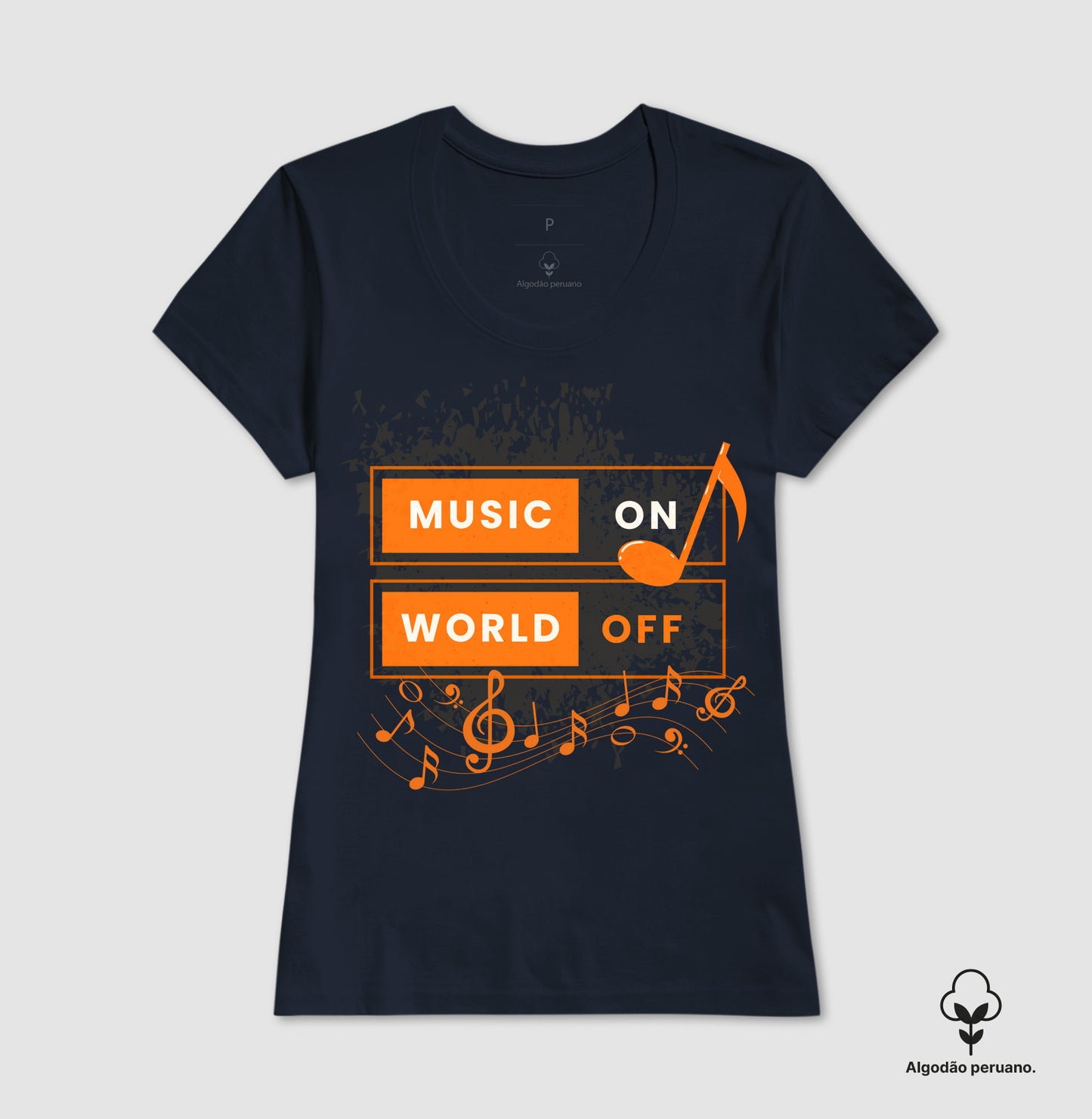 Camiseta Algodão Peruano Music On