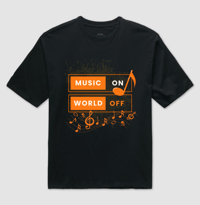 Camiseta Oversized Music On