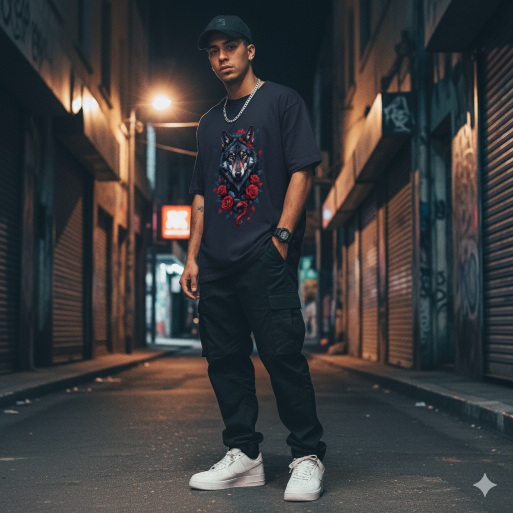 Camiseta Wolf Oversized